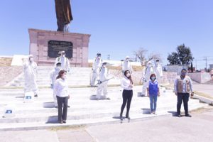 Ags 1 Desinfectan espacios públicos en la Delegación Morelos