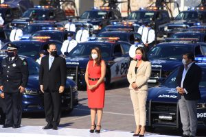entregan unidades Tere Jiménez cumple con la entrega de 115 Nuevas Patrullas a la Policía Municipal