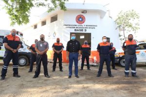 COMUNICADO 1485 Visita nueva base PCyB Ixtapa 1 Tiene Ixtapa nueva base de Protección Civil y Bomberos