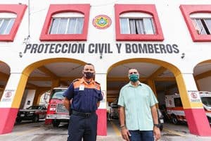 b1 Reconoce Dávalos labor del personal de Protección Civil y Bomberos