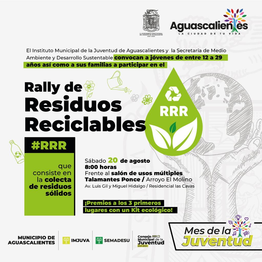 IMG 20220817 WA0000 Municipio de Aguascalientes invita a participar en Rally de Residuos Reciclables