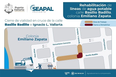 Seapal 23 Realizará SEAPAL trabajos nocturnos en calle Basilio Badillo