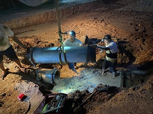 linea bombeo 2 Repara SEAPAL línea de bombeo al tanque El Mangal
