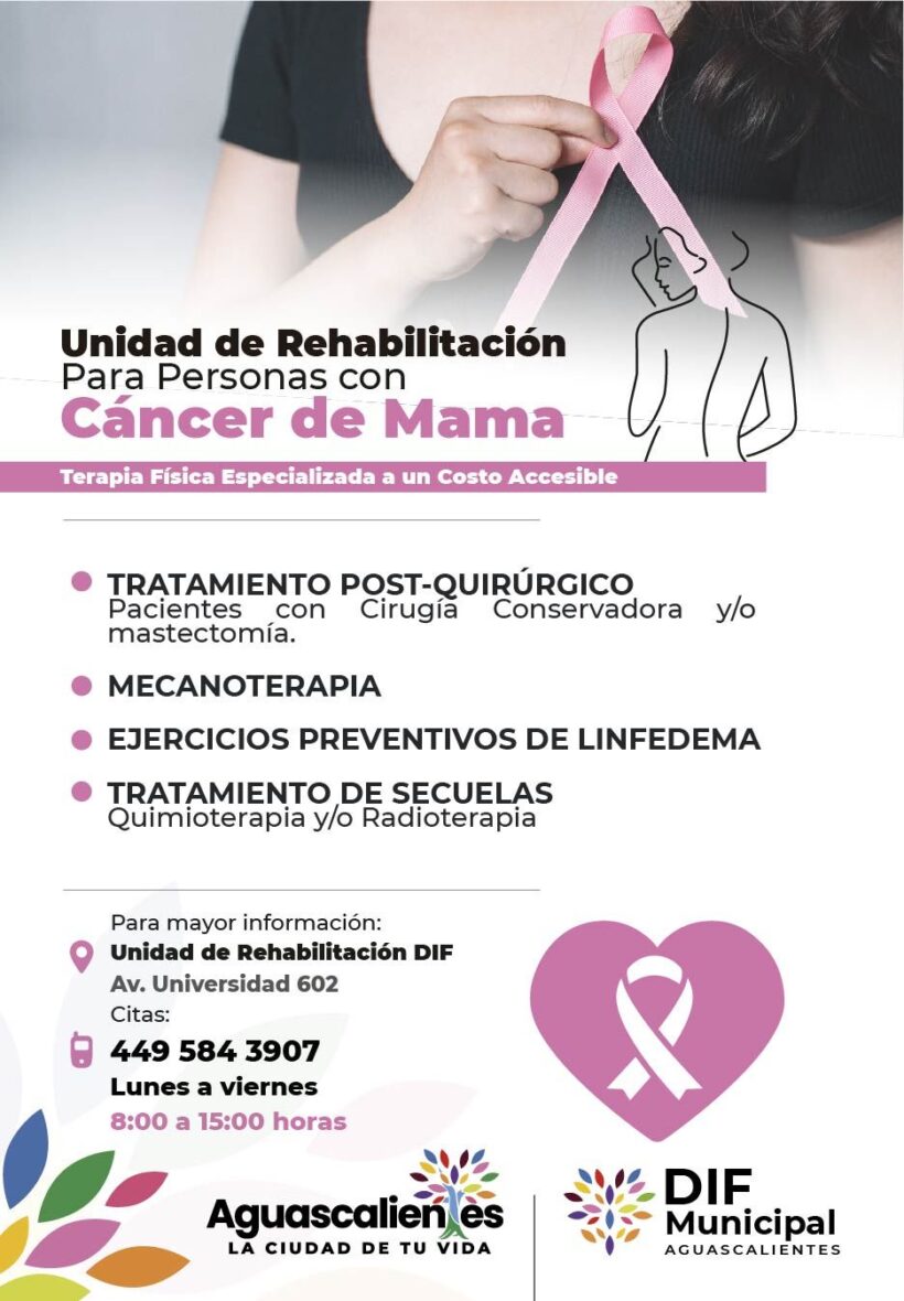 clinica rehab poster 2024 2 01 scaled OPERA DIF MUNICIPAL UNIDAD DE REHABILITACIÓN PARA PERSONAS CON CÁNCER DE MAMA