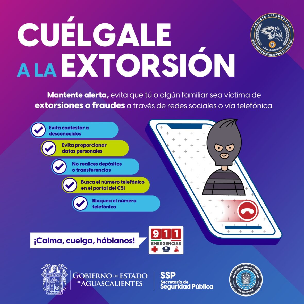 54 1 scaled LA SSPE COMPARTE CONSEJOS PARA PREVENIR EXTORSIONES TELEFÓNICAS