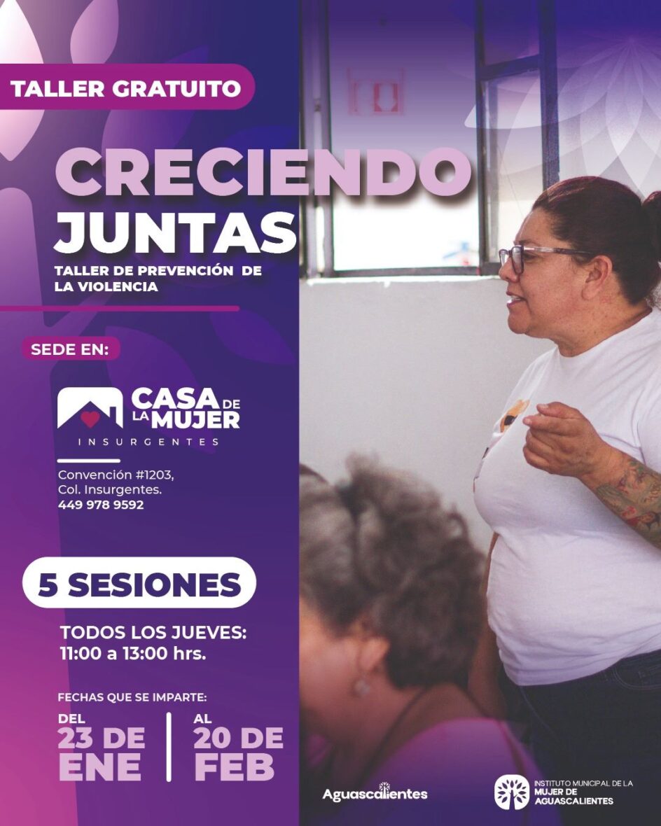 WhatsApp Image 2025 01 21 at 12.01.32 PM scaled INVITA INSTITUTO MUNICIPAL DE LA MUJER A PARTICIPAR EN EL TALLER “CRECIENDO JUNTAS”