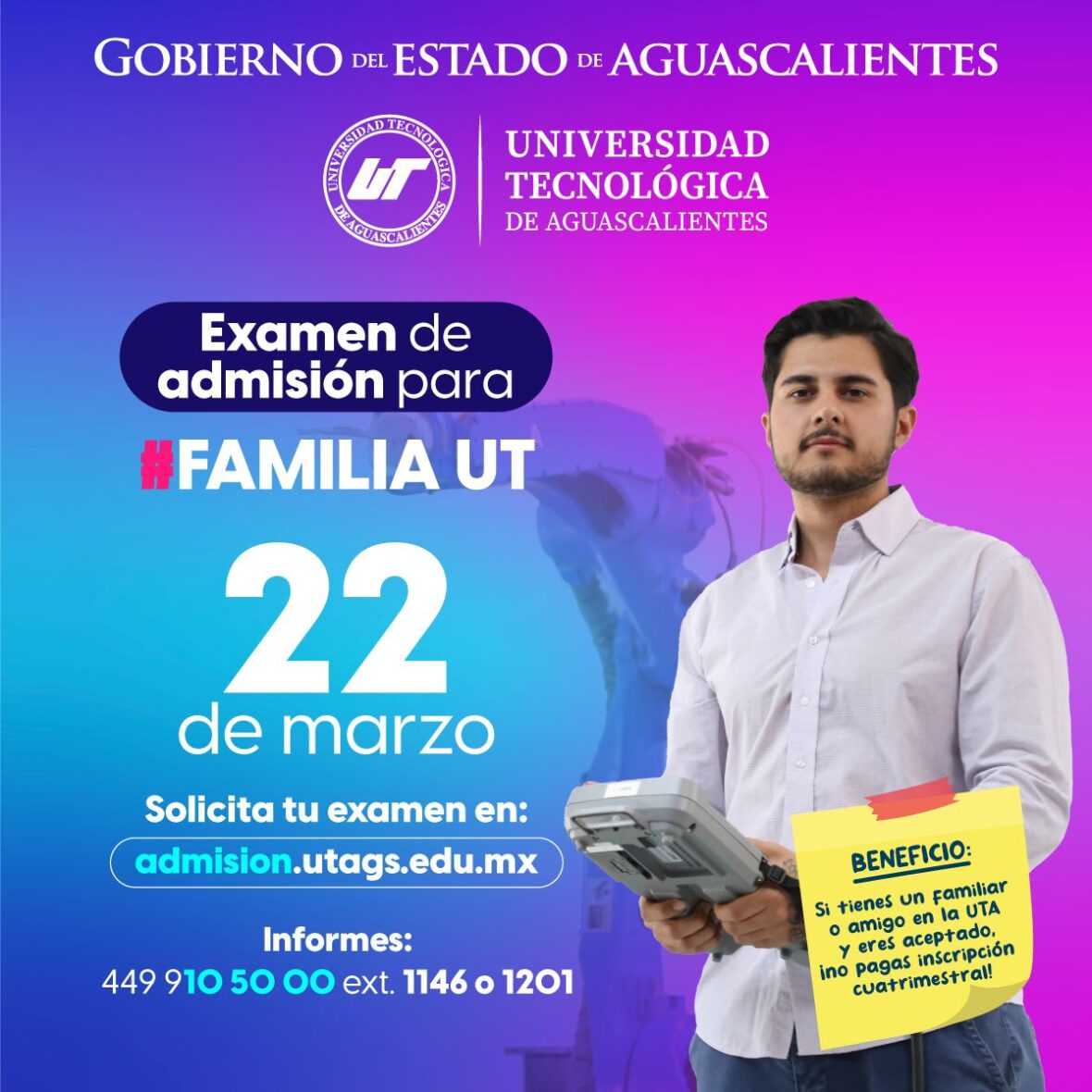 unnamed file 1 scaled ASPIRANTES A LA UNIVERSIDAD TECNOLÓGICA DE AGUASCALIENTES TIENEN HASTA EL 21 DE MARZO PARA SOLICITAR EL EXAMEN DE ADMISIÓN