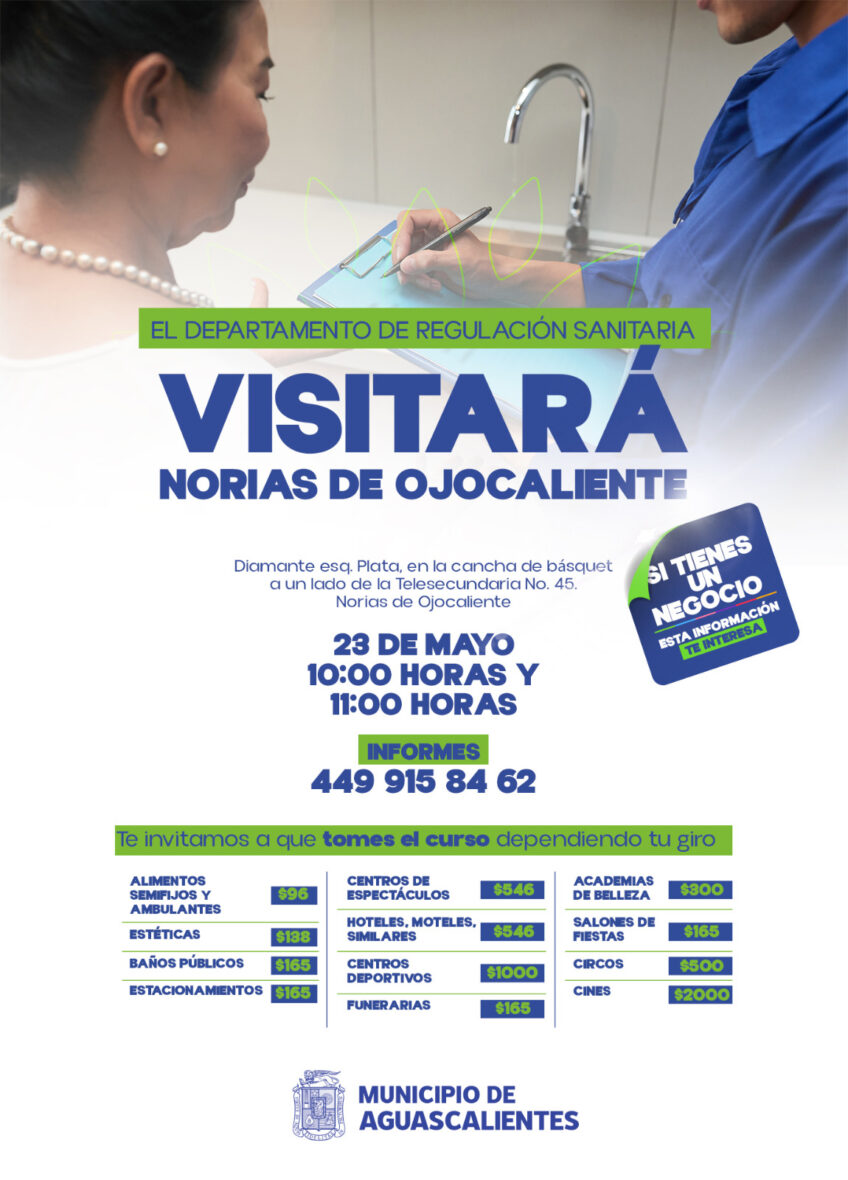 Imagen de WhatsApp 2025 05 21 a las 10.24.01 a93e6deb scaled IMPARTIRÁ COORDINACIÓN DE SALUD MUNICIPAL CURSOS DE REGULACIÓN SANITARIA EN NORIAS DE OJOCALIENTE