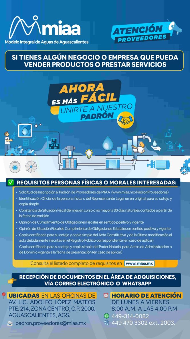 RSociales cambio Abril Mesa de trabajo 1 copia 2 scaled 1 scaled MIAA INVITA A FORMAR PARTE DE SU PADRÓN DE PROVEEDORES