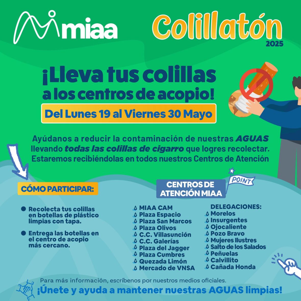 WhatsApp Image 2025 05 19 at 9.16.22 AM scaled MIAA REALIZARÁ LA SEGUNDA EDICIÓN “COLILLATÓN” EN EL DÍA MUNDIAL SIN TABACO
