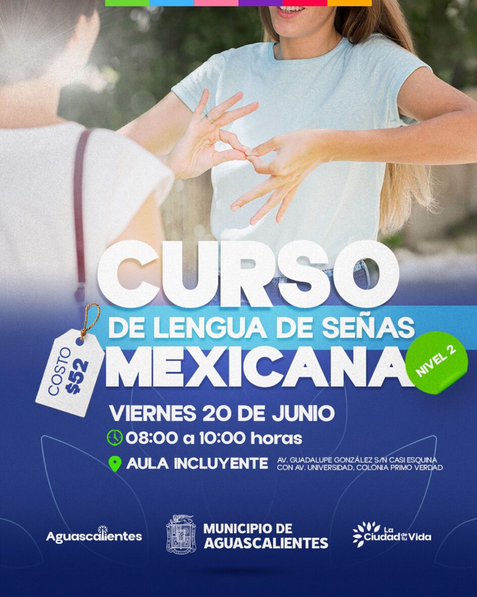 CURSO LSM 20 JUNIO 1 scaled DIF MUNICIPAL ABRE INSCRIPCIONES PARA CURSOS DE LENGUA DE SEÑAS MEXICANA NIVEL 2