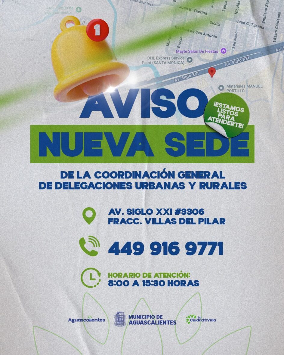 NUEVA SEDE CGD scaled LA COORDINACIÓN GENERAL DE DELEGACIONES URBANAS Y RURALES DEL MUNICIPIO CAMBIA DE UBICACIÓN