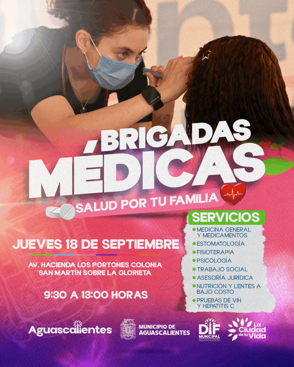 Brigada 18 septiembre scaled DIF MUNICIPAL DE AGUASCALIENTES ACERCA SERVICIOS DE SALUD A LA COLONIA SAN MARTÍN CON SU BRIGADA MÉDICA