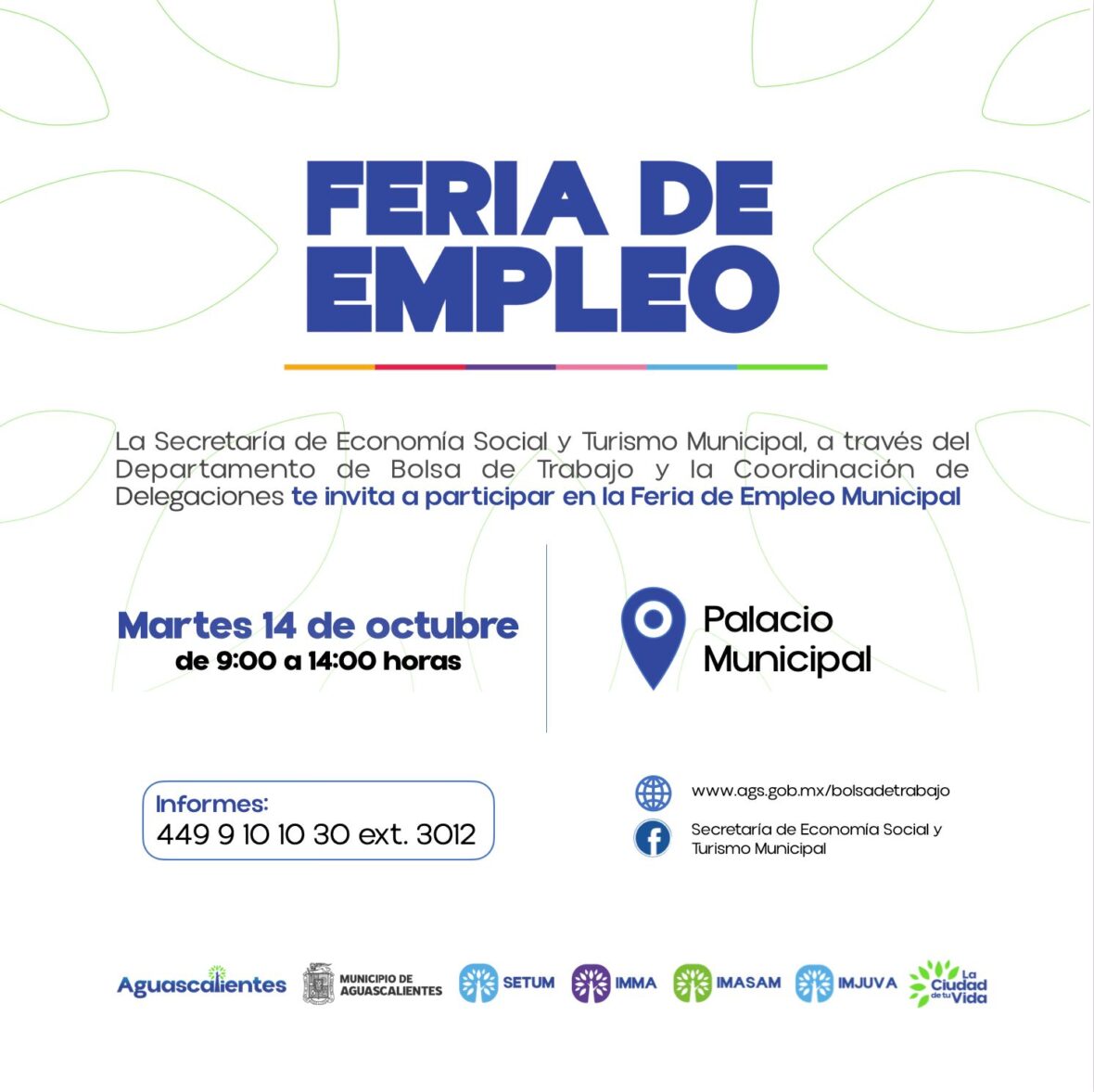 FERIA EMPLEO OCTUBRE scaled MUNICIPIO DE AGUASCALIENTES INVITA A LA FERIA DEL EMPLEO DEL MES DE OCTUBRE