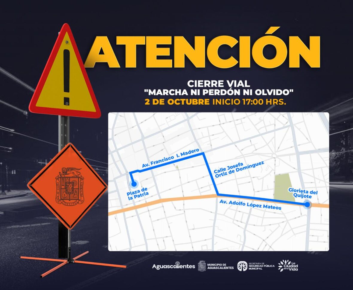 Imagen de WhatsApp 2025 10 02 a las 14.30.06 1b34d8ae scaled POLICÍA MUNICIPAL ANUNCIA CIERRES VIALES POR LA “MARCHA NI PERDÓN NI OLVIDO”
