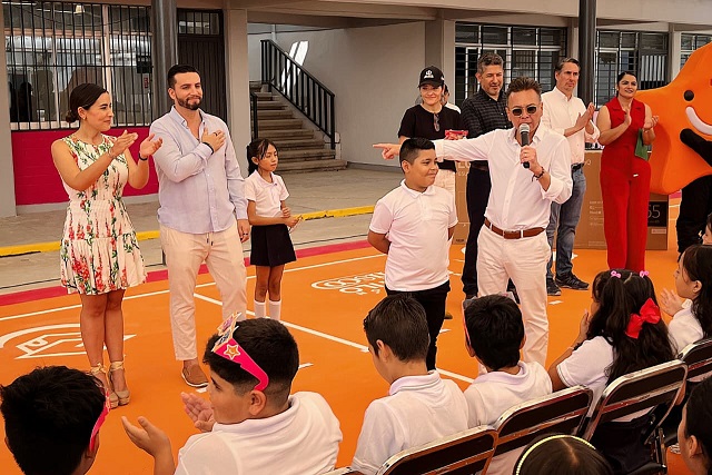 lemus munguia 2 Pablo Lemus y Luis Munguía inauguran la Escuela Primaria Prisciliano Sánchez en El Progreso
