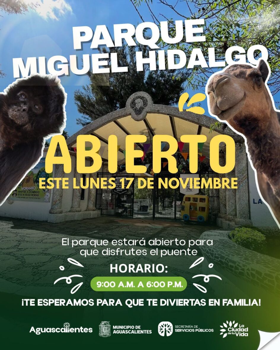 Imagen de WhatsApp 2025 11 12 a las 09.54.20 d52ea0f4 scaled EL PARQUE MIGUEL HIDALGO ABRIRÁ SUS PUERTAS EL LUNES 17 DE NOVIEMBRE