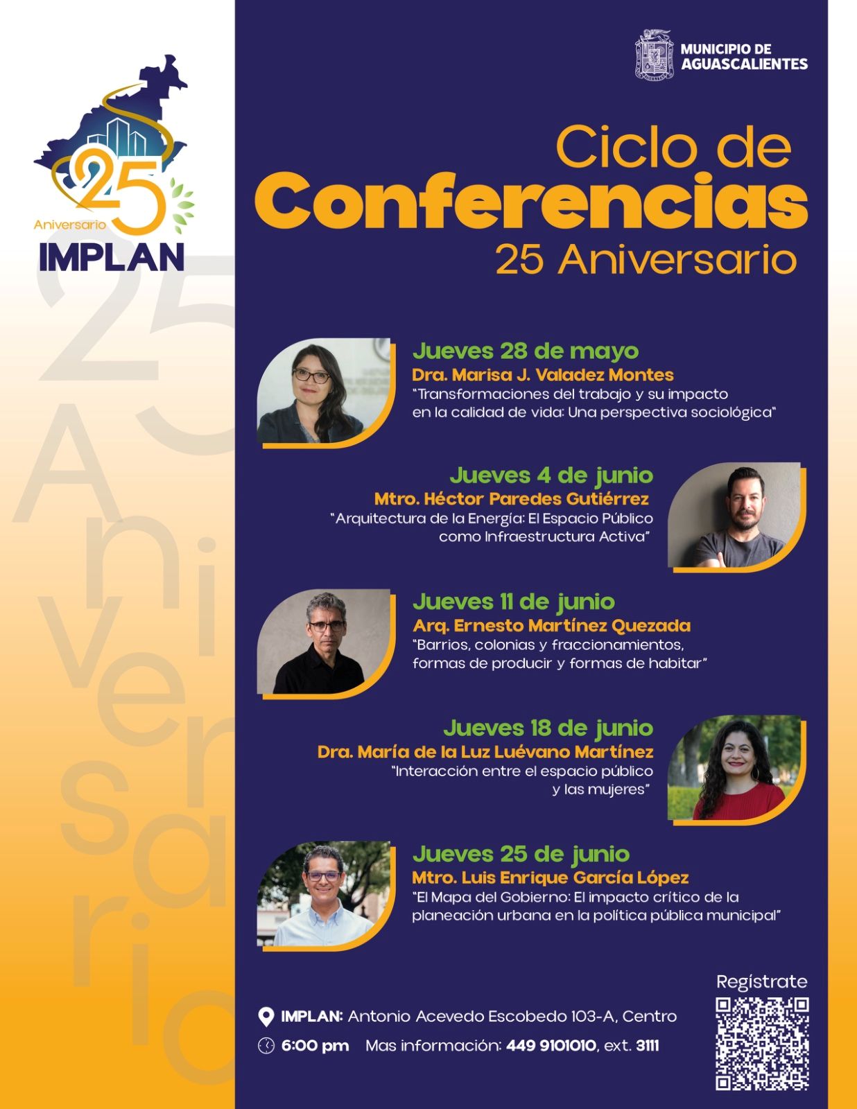 CARTEL INVITA IMPLAN A CICLO DE CONFERENCIAS CONMEMORATIVAS POR SU 25 ANIVERSARIO